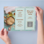 スパ修復ビジネスパンフレット折り畳み チラシ (手)