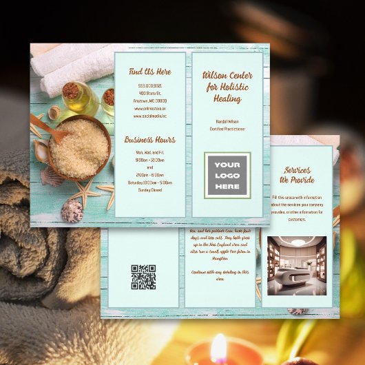 スパ修復ビジネスパンフレット折り畳み チラシ