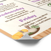 スパ先生とスタッフの感謝の週のテンプレート ポスター (角)