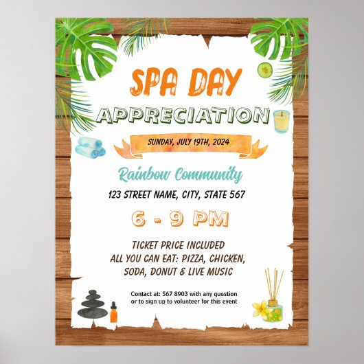 スパ先生スタッフ評価フライヤー ポスター (正面)