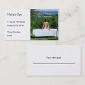 スパ写真:屋外マッサージテーブル 予約カード (正面/裏面)