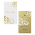 スパ及びサロンの名刺のモノグラムの白及び金ゴールド