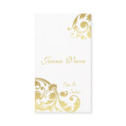 スパ及びサロンの名刺のモノグラムの白及び金ゴールド