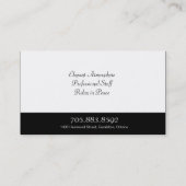 スパ及びサロンの名刺のモノグラムの黒及び白 名刺 (裏面)