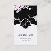 スパ及びサロンの名刺-モノグラムの花 名刺 (裏面)