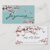 スパ及びサロンの名刺-桜 名刺 (正面/裏面)