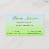 スパ及び美しいリゾートの名刺 予約カード (裏面)