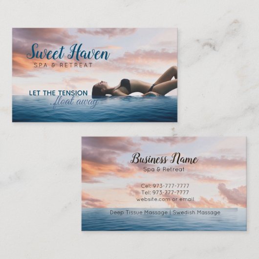 スパ及び退去の名刺 名刺 (正面/裏面)