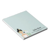 スパ女の子キュウリ彼女の目の上 – スパサロン ノートパッド (アングル)