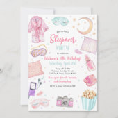 スパ女子会ピンク誕生日招待状 招待状 (正面)