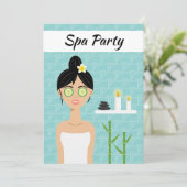 スパ女性イラスト スパデー ブライダルシャワー 招待状 (スタンド正面)