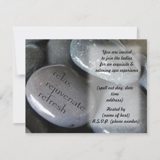 スパ岩パーティー招待状 招待状 (正面)