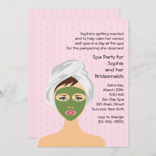 スパ招待状 招待状 (正面/裏面)