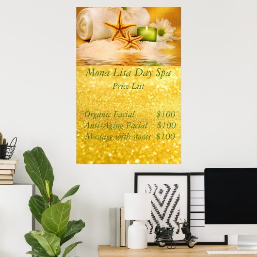 スパ料金表 ポスター (ホームオフィス)
