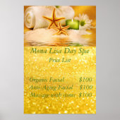 スパ料金表 ポスター (正面)