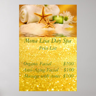 スパ料金表 ポスター