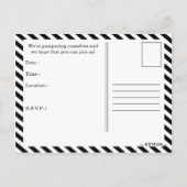 スパ日のパーティー インビテーションポストカード (裏面)