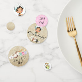 スパ日パーティーテーブル紙吹雪 コンフェッティ