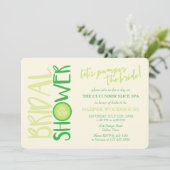 スパ日|は花嫁|のブライダルシャワーを甘やかそう 招待状 (スタンド正面)