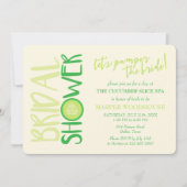 スパ日|は花嫁|のブライダルシャワーを甘やかそう 招待状 (正面)