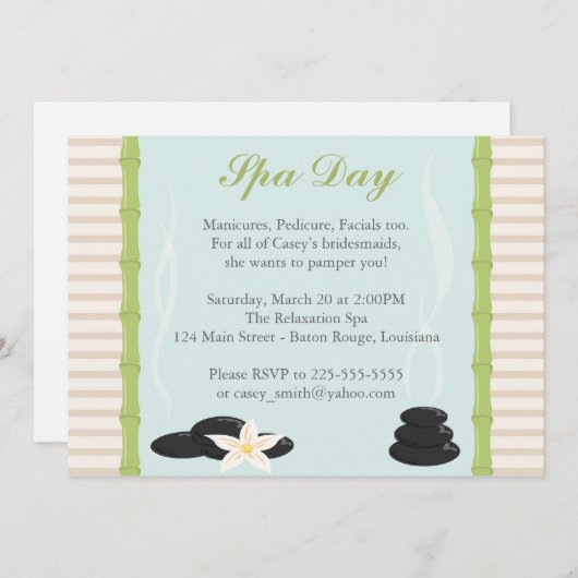 スパ日 招待状 (正面/裏面)