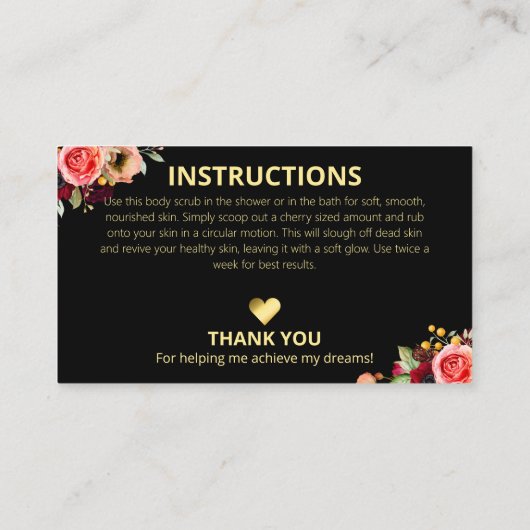 スパ材料の説明 名刺 (裏面)