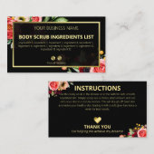 スパ材料の説明 名刺 (正面/裏面)