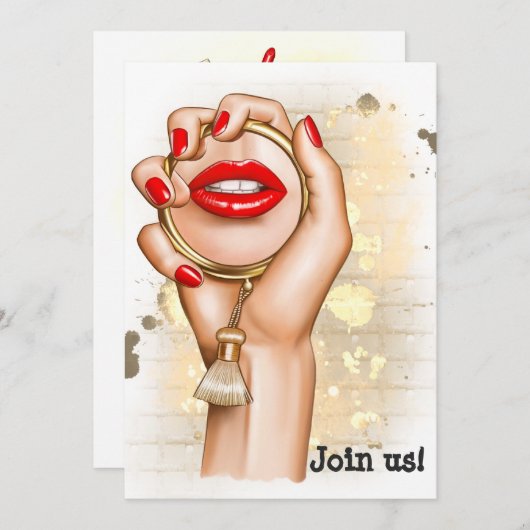 スパ独身最後の夜 招待状 (正面/裏面)