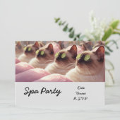 スパ猫パーティーのスパトリートメント 招待状 (スタンド正面)