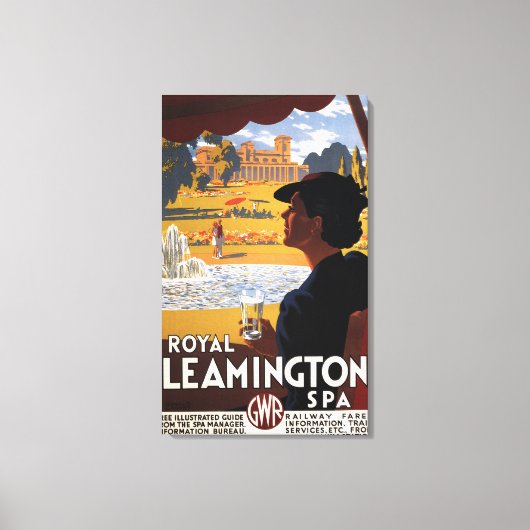 スパ王室の、女性飲料水用レールポスター キャンバスプリント (正面)