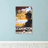 スパ王室の、女性飲料水用レールポスター キャンバスプリント (インサイチュ (ウッドフロア))