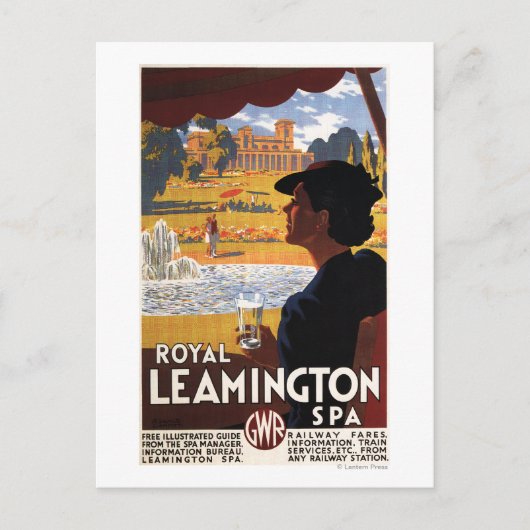 スパ王室の、女性飲料水用レールポスター ポストカード (正面)