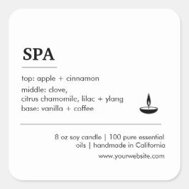 スパ白黒素材商品ラベル スクエアシール