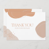 スパ石の形状抽象芸術オーガニック幾何エレガント サンキューカード (正面/裏面)