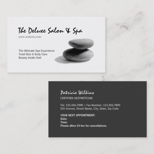 スパ石 予約カード (正面/裏面)