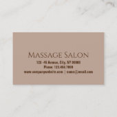 スパ美しいサロンアロマセラピーマッサージセラピー 名刺 (裏面)