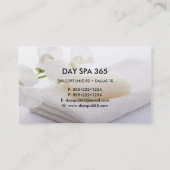 スパ美しいホワイトクリーンシンプルモダン 名刺 (裏面)