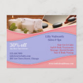 スパ美しいマッサージ葉書 案内ポストカード (正面)