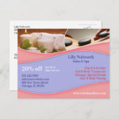 スパ美しいマッサージ葉書 案内ポストカード (正面/裏面)