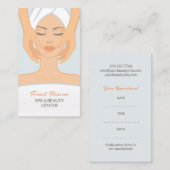 スパ美しい付き/アポイントメントカード 予約カード (正面/裏面)