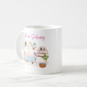 スパ自気に土曜パーソナライズされた名 コーヒーマグカップ (正面左)