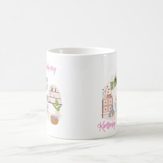 スパ自気に土曜パーソナライズされた名 コーヒーマグカップ (中央)