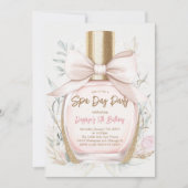 スパ誕生日グラムのメイクアップ誕生日パーティー 招待状 (正面)