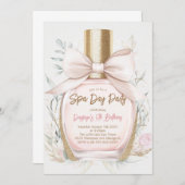 スパ誕生日グラムのメイクアップ誕生日パーティー 招待状 (正面/裏面)