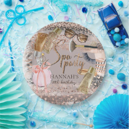 スパ誕生日サファリグリッター ペーパープレート