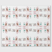 スパ誕生日スリーポバーパンパーバースデーパーティー ラッピングペーパー (フラット)