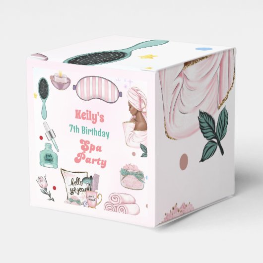 スパ誕生日パンパーパーティー誕生日 フェイバーボックス (正面サイド)
