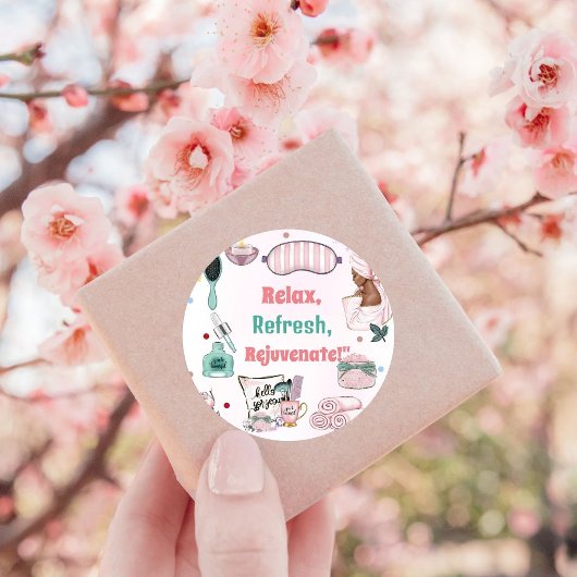 スパ誕生日パンパーパーティー誕生日 ラウンドシール