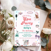 スパ誕生日パンパーパーティー誕生日 招待状