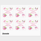 スパ誕生日パーティーの好意 スクエアシール (シート)